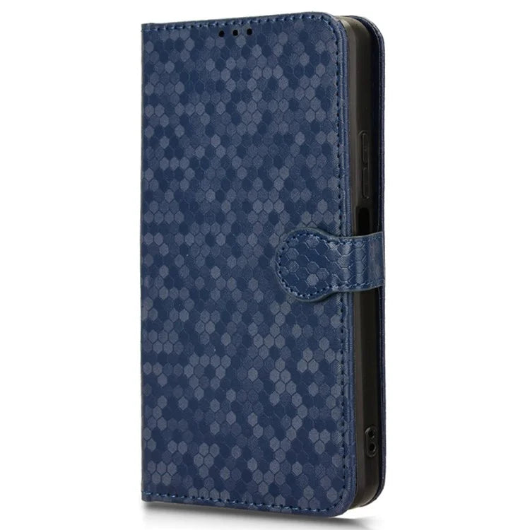 For Xiaomi Redmi Turbo 3 5G / Poco F6 5G Leather Case 3 Card Holder Slots Dots Pattern Phone Cover