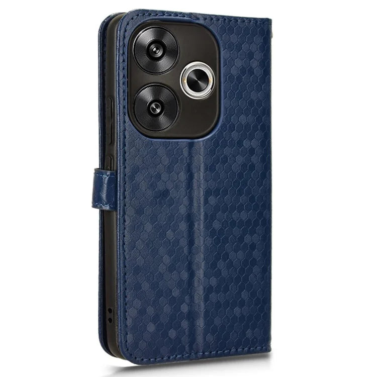 For Xiaomi Redmi Turbo 3 5G / Poco F6 5G Leather Case 3 Card Holder Slots Dots Pattern Phone Cover