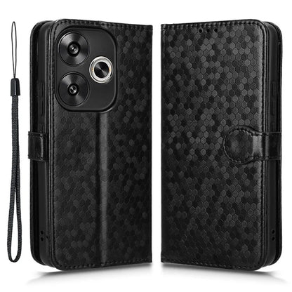 For Xiaomi Redmi Turbo 3 5G / Poco F6 5G Leather Case 3 Card Holder Slots Dots Pattern Phone Cover