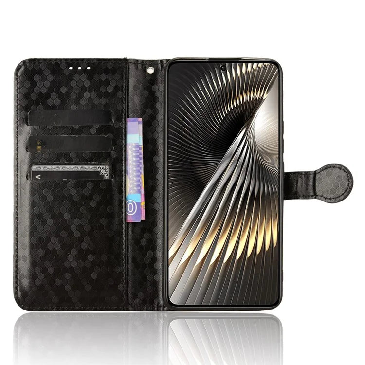 For Xiaomi Redmi Turbo 3 5G / Poco F6 5G Leather Case 3 Card Holder Slots Dots Pattern Phone Cover