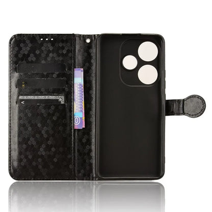 For Xiaomi Redmi Turbo 3 5G / Poco F6 5G Leather Case 3 Card Holder Slots Dots Pattern Phone Cover