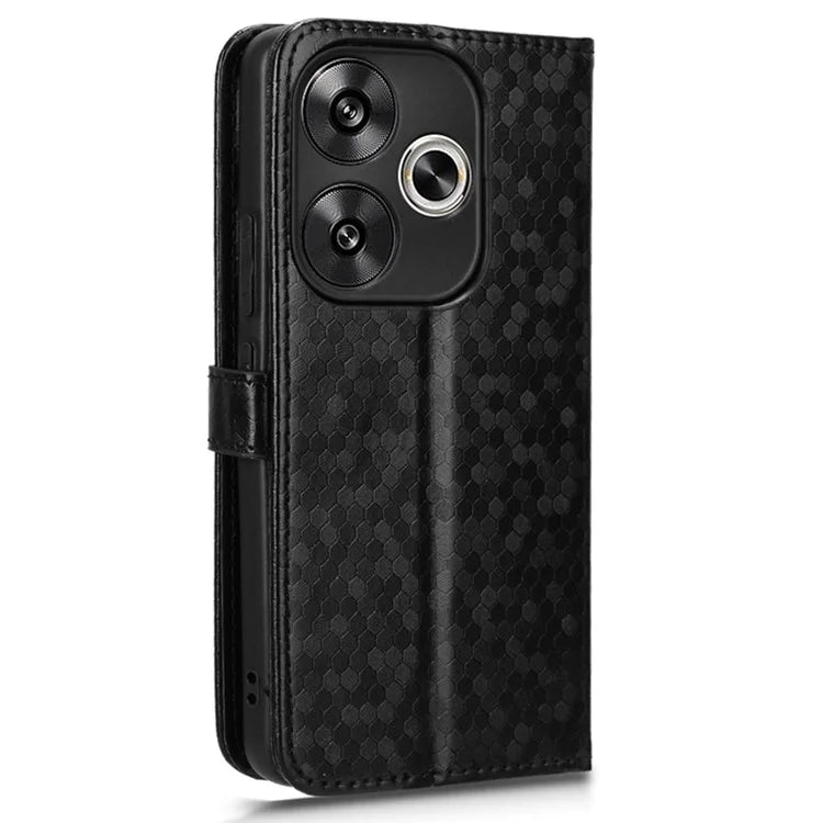 For Xiaomi Redmi Turbo 3 5G / Poco F6 5G Leather Case 3 Card Holder Slots Dots Pattern Phone Cover