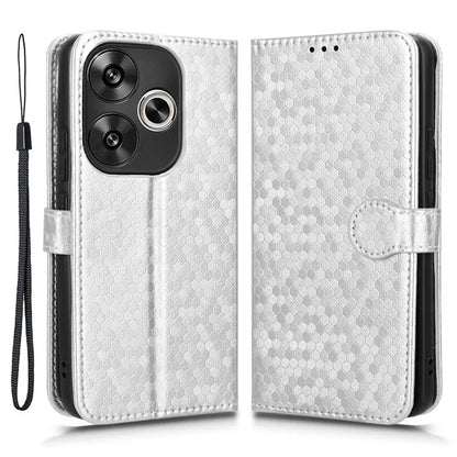 For Xiaomi Redmi Turbo 3 5G / Poco F6 5G Leather Case 3 Card Holder Slots Dots Pattern Phone Cover