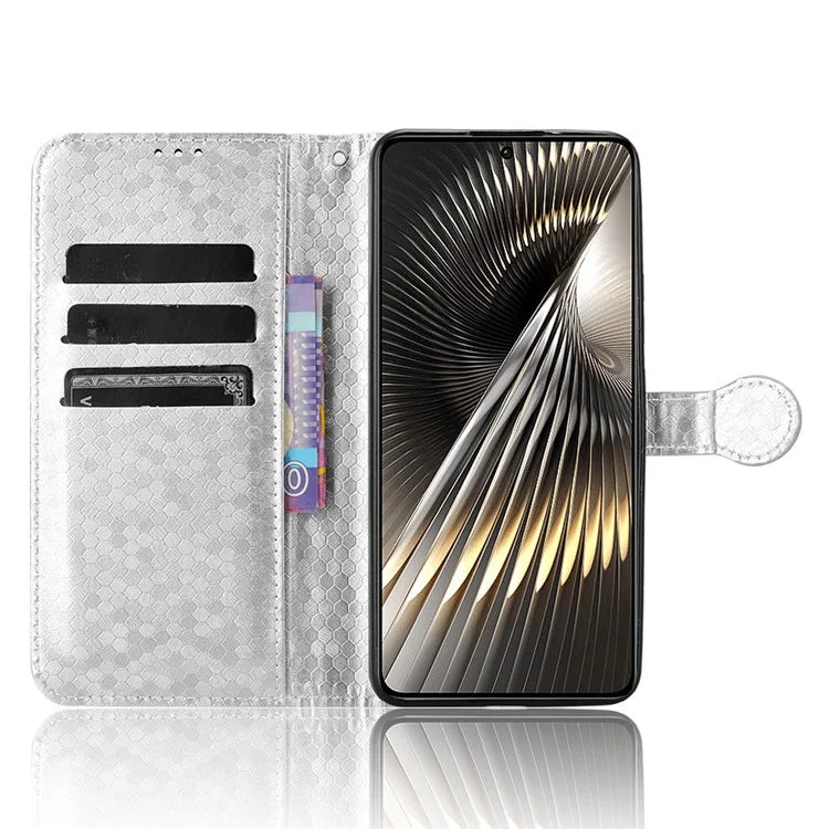 For Xiaomi Redmi Turbo 3 5G / Poco F6 5G Leather Case 3 Card Holder Slots Dots Pattern Phone Cover