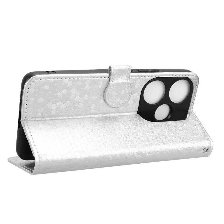 For Xiaomi Redmi Turbo 3 5G / Poco F6 5G Leather Case 3 Card Holder Slots Dots Pattern Phone Cover