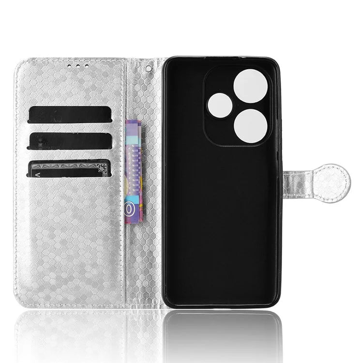 For Xiaomi Redmi Turbo 3 5G / Poco F6 5G Leather Case 3 Card Holder Slots Dots Pattern Phone Cover