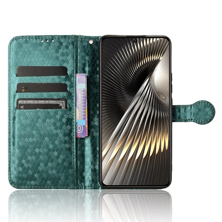 For Xiaomi Redmi Turbo 3 5G / Poco F6 5G Leather Case 3 Card Holder Slots Dots Pattern Phone Cover