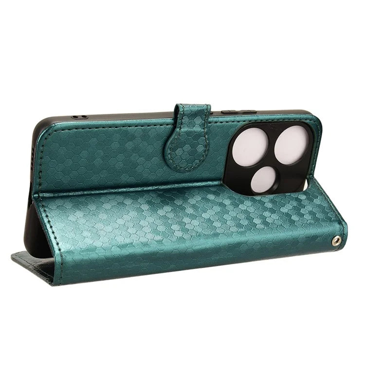 For Xiaomi Redmi Turbo 3 5G / Poco F6 5G Leather Case 3 Card Holder Slots Dots Pattern Phone Cover
