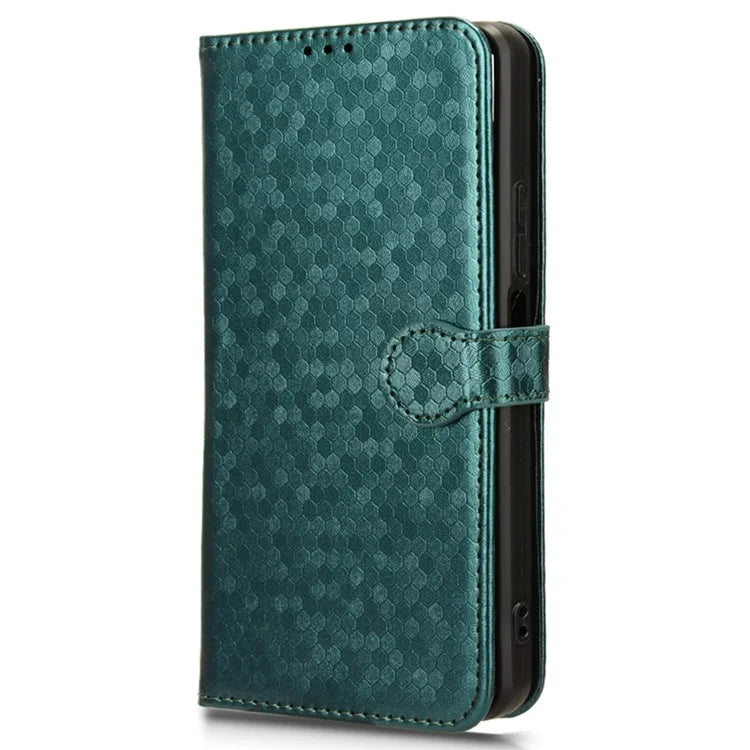 For Xiaomi Redmi Turbo 3 5G / Poco F6 5G Leather Case 3 Card Holder Slots Dots Pattern Phone Cover