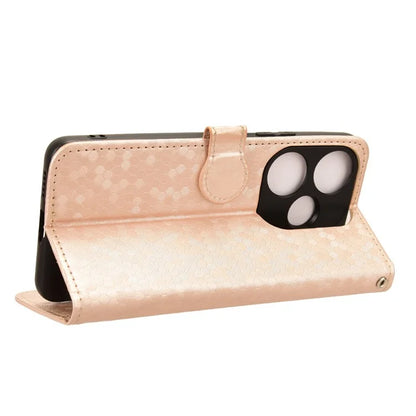 For Xiaomi Redmi Turbo 3 5G / Poco F6 5G Leather Case 3 Card Holder Slots Dots Pattern Phone Cover