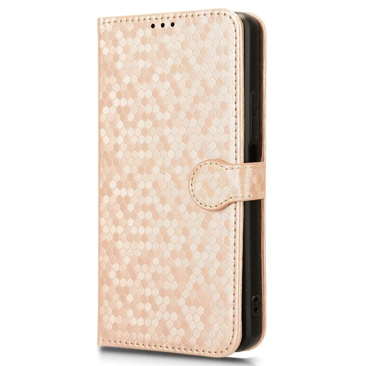 For Xiaomi Redmi Turbo 3 5G / Poco F6 5G Leather Case 3 Card Holder Slots Dots Pattern Phone Cover