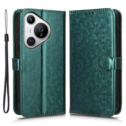 For Huawei Pura 70 Case PU Leather Dots Pattern Wallet Purse Phone Cover
