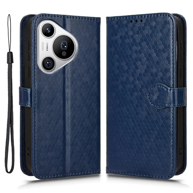 For Huawei Pura 70 Case PU Leather Dots Pattern Wallet Purse Phone Cover