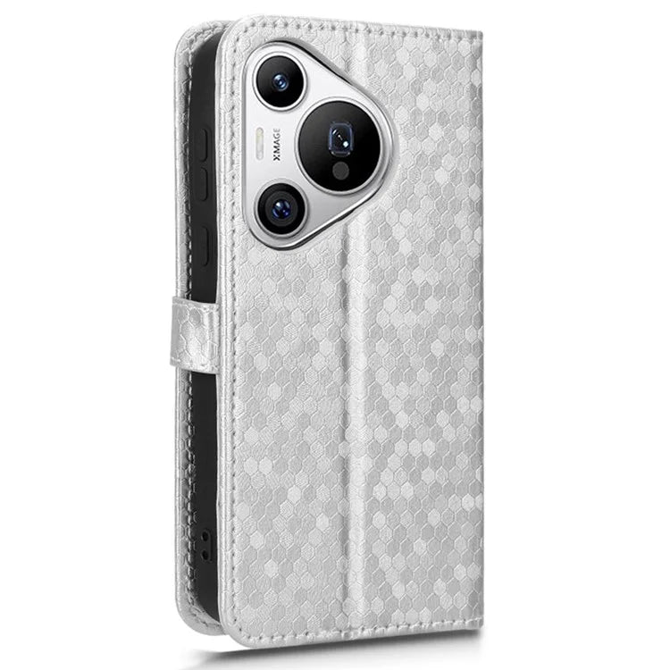 For Huawei Pura 70 Case PU Leather Dots Pattern Wallet Purse Phone Cover