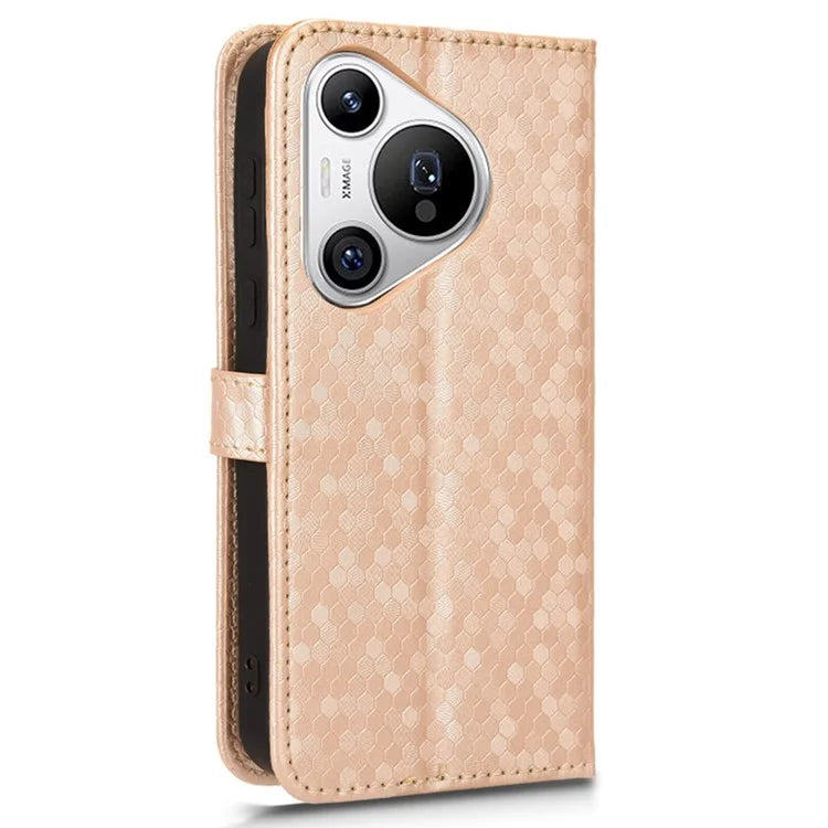 For Huawei Pura 70 Case PU Leather Dots Pattern Wallet Purse Phone Cover