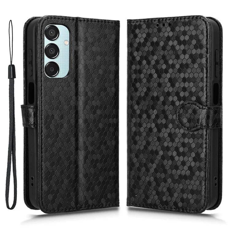 For Samsung Galaxy F15 5G / M15 5G Case Dots Imprinted Card Slot Bump Proof Phone Cover