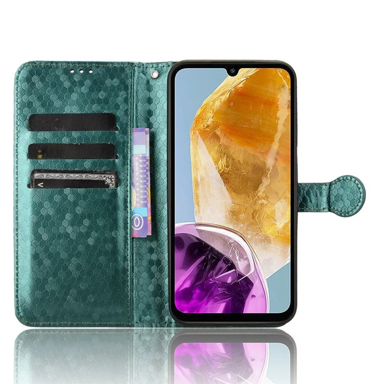 For Samsung Galaxy F15 5G / M15 5G Case Dots Imprinted Card Slot Bump Proof Phone Cover