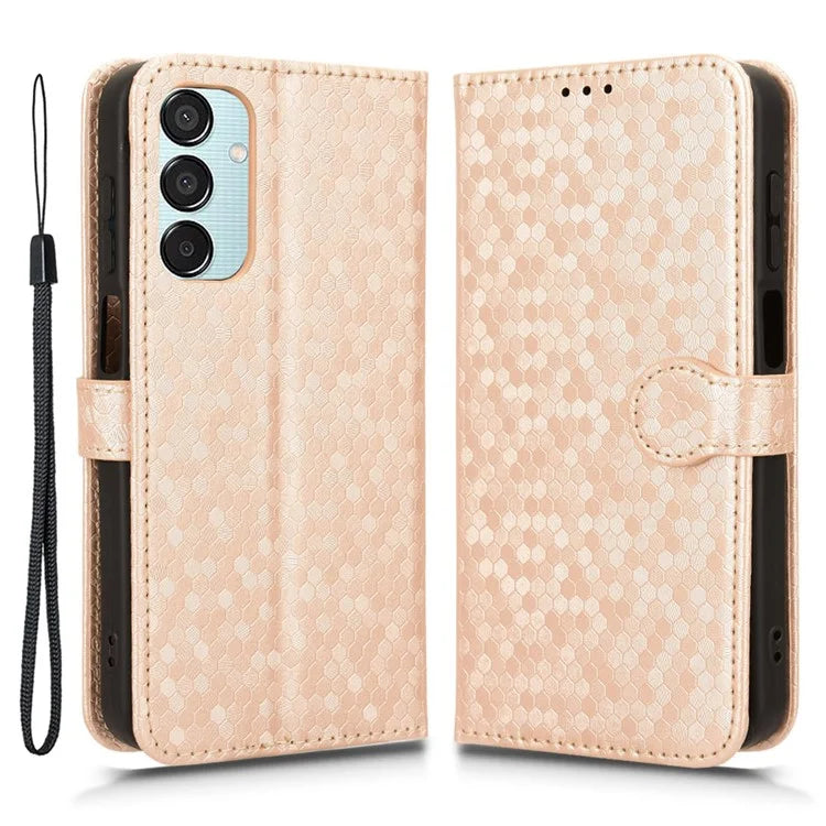 For Samsung Galaxy F15 5G / M15 5G Case Dots Imprinted Card Slot Bump Proof Phone Cover