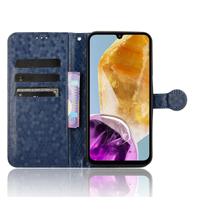 For Samsung Galaxy F15 5G / M15 5G Case Dots Imprinted Card Slot Bump Proof Phone Cover