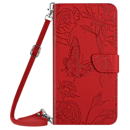 HT03 For Oppo A60 4G Leather Case Butterfly Flowers Crossbody Wallet Phone Cover