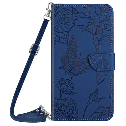 HT03 For Oppo A60 4G Leather Case Butterfly Flowers Crossbody Wallet Phone Cover