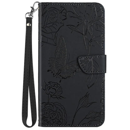 HT03 For Oppo A60 4G Case Butterfly Flower Leather Flip Phone Case with Hand Strap