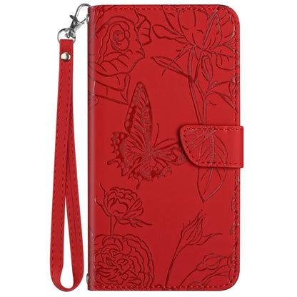 HT03 For Oppo A60 4G Case Butterfly Flower Leather Flip Phone Case with Hand Strap
