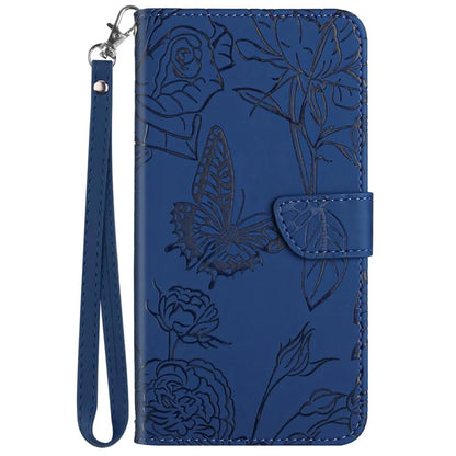 HT03 For Oppo A60 4G Case Butterfly Flower Leather Flip Phone Case with Hand Strap