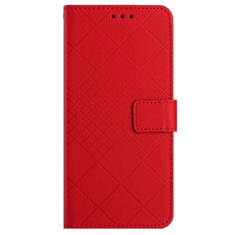 HT06 For Oppo A60 4G Case PU Leather Rhombus Pattern Stand Function Phone Cover