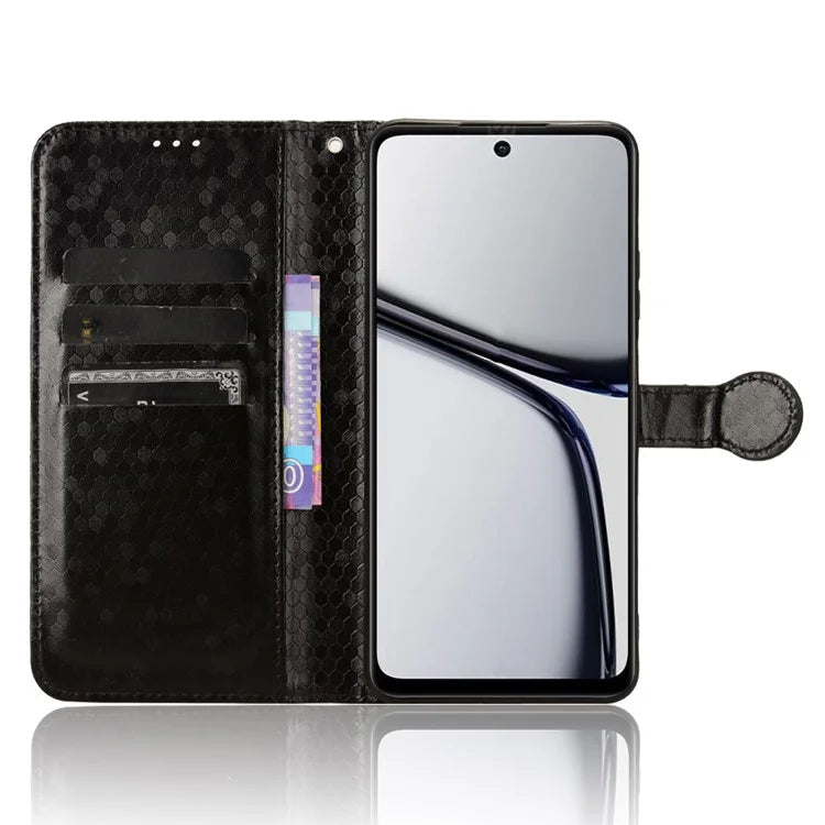 For Realme C65 4G Magnetic Case Dots Imprinted Bump Proof Phone With Stand Cover