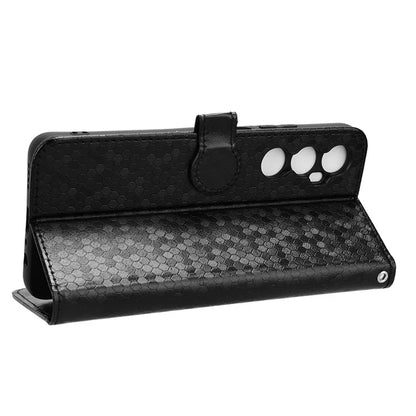 For Realme C65 4G Magnetic Case Dots Imprinted Bump Proof Phone With Stand Cover