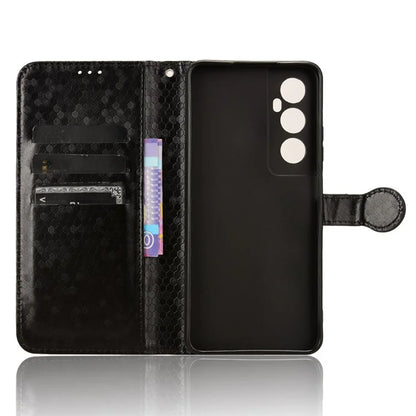 For Realme C65 4G Magnetic Case Dots Imprinted Bump Proof Phone With Stand Cover
