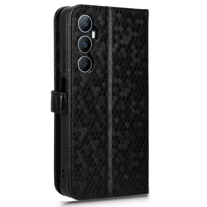 For Realme C65 4G Magnetic Case Dots Imprinted Bump Proof Phone With Stand Cover