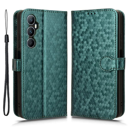 For Realme C65 4G Magnetic Case Dots Imprinted Bump Proof Phone With Stand Cover