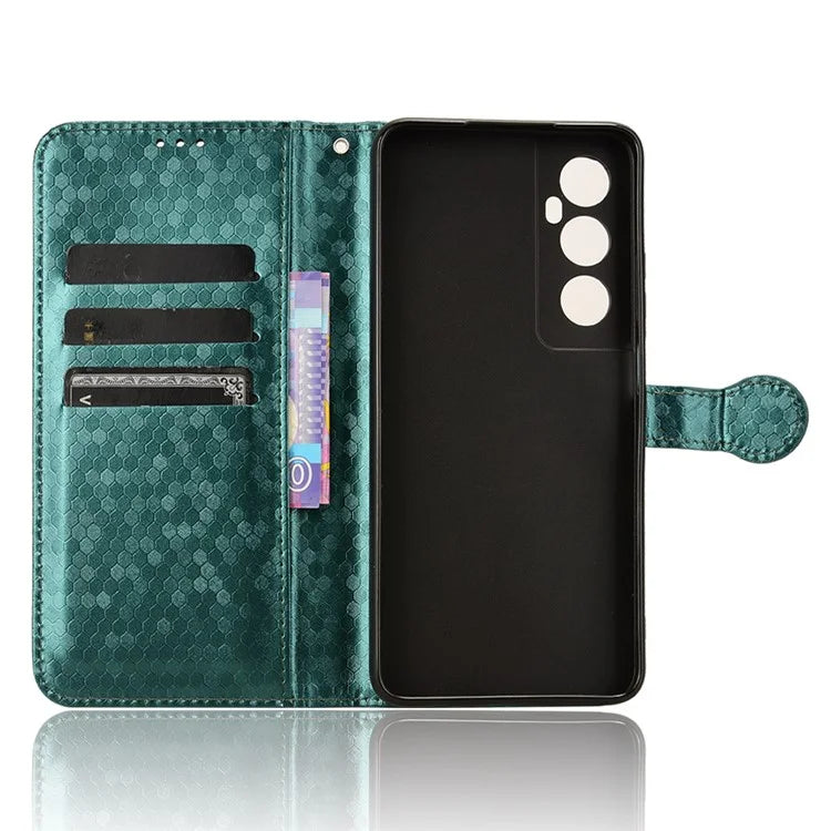 For Realme C65 4G Magnetic Case Dots Imprinted Bump Proof Phone With Stand Cover
