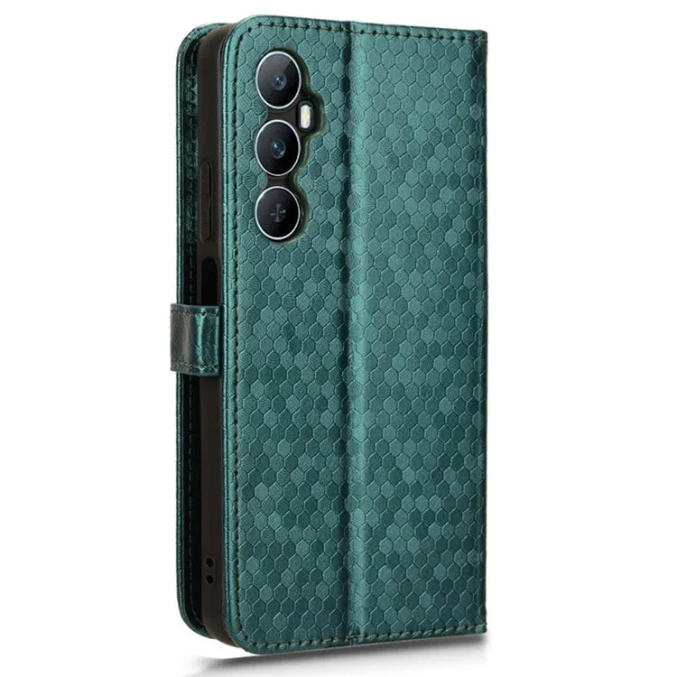 For Realme C65 4G Magnetic Case Dots Imprinted Bump Proof Phone With Stand Cover