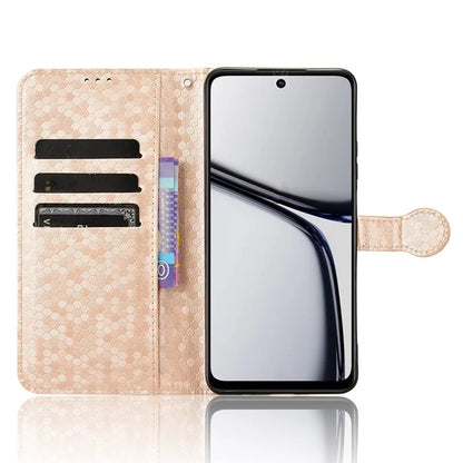 For Realme C65 4G Magnetic Case Dots Imprinted Bump Proof Phone With Stand Cover