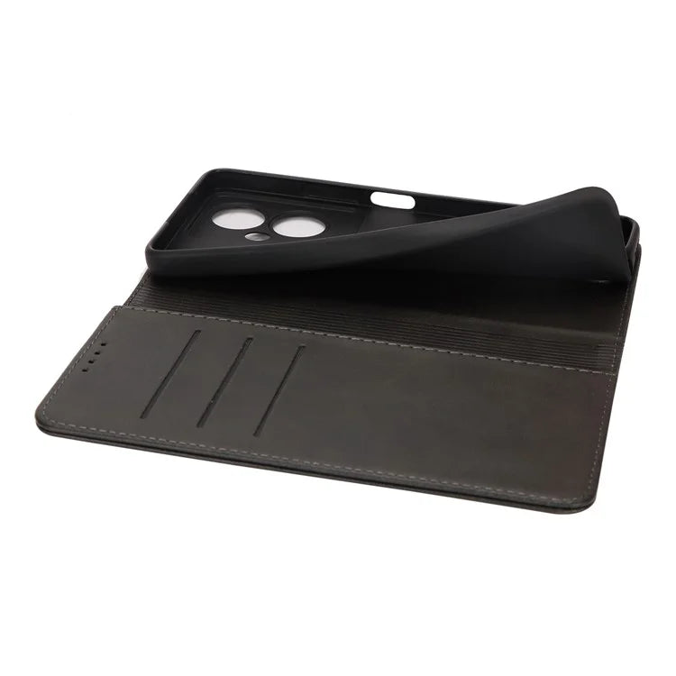 For Oppo A79 5G / A2 5G Case PU Leather Magnetic Closure Protective Phone Cover
