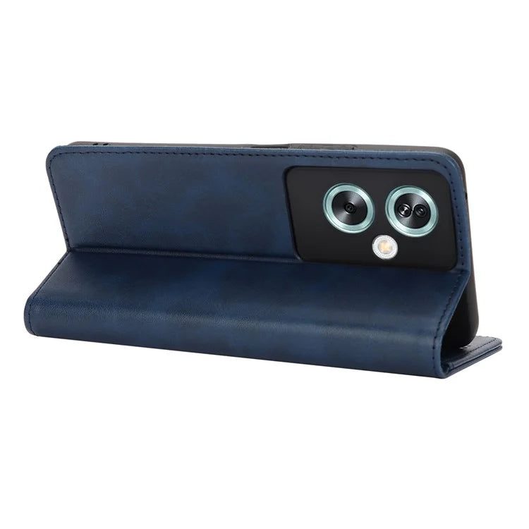 For Oppo A79 5G / A2 5G Case PU Leather Magnetic Closure Protective Phone Cover
