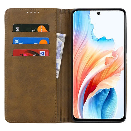 For Oppo A79 5G / A2 5G Case PU Leather Magnetic Closure Protective Phone Cover