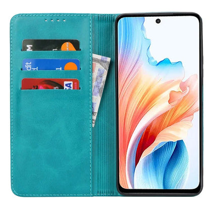 For Oppo A79 5G / A2 5G Case PU Leather Magnetic Closure Protective Phone Cover