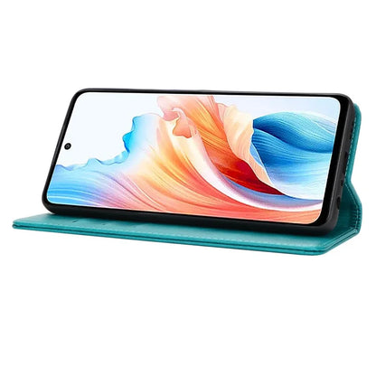For Oppo A79 5G / A2 5G Case PU Leather Magnetic Closure Protective Phone Cover
