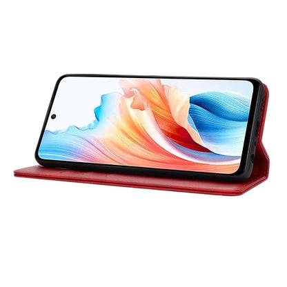 For Oppo A79 5G / A2 5G Case PU Leather Magnetic Closure Protective Phone Cover
