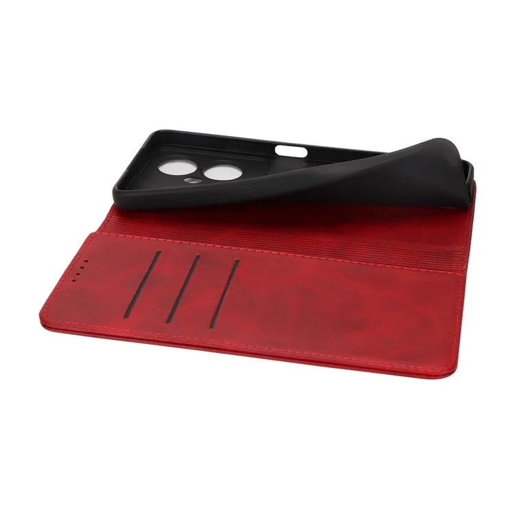 For Oppo A79 5G / A2 5G Case PU Leather Magnetic Closure Protective Phone Cover
