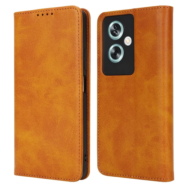 For Oppo A79 5G / A2 5G Case PU Leather Magnetic Closure Protective Phone Cover