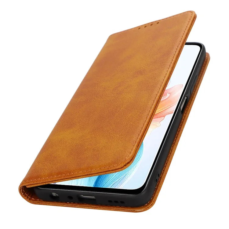 For Oppo A79 5G / A2 5G Case PU Leather Magnetic Closure Protective Phone Cover
