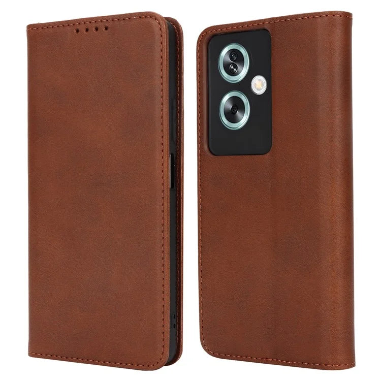 For Oppo A79 5G / A2 5G Case PU Leather Magnetic Closure Protective Phone Cover