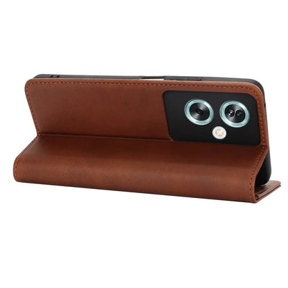 For Oppo A79 5G / A2 5G Case PU Leather Magnetic Closure Protective Phone Cover