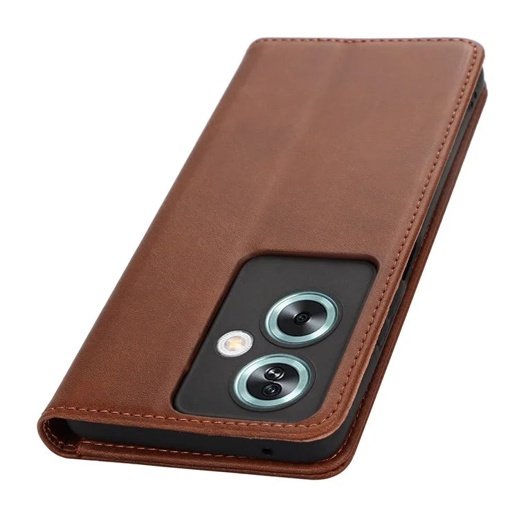 For Oppo A79 5G / A2 5G Case PU Leather Magnetic Closure Protective Phone Cover
