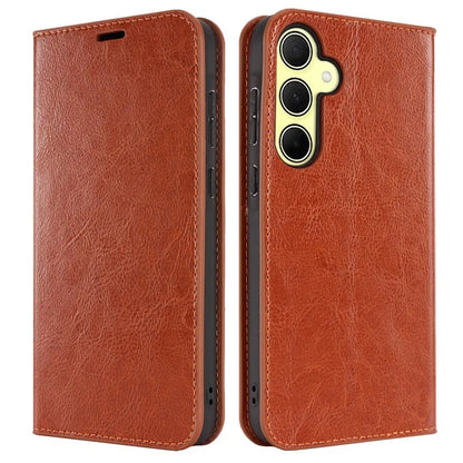 For Samsung Galaxy A35 5G Case Crazy Horse Texture Split Leather Stand Phone Cover